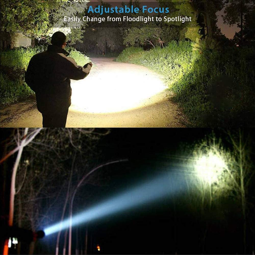 PowerBeam 2000 Tactical LED Flashlight with Rechargeable USB and Magnetic Feature