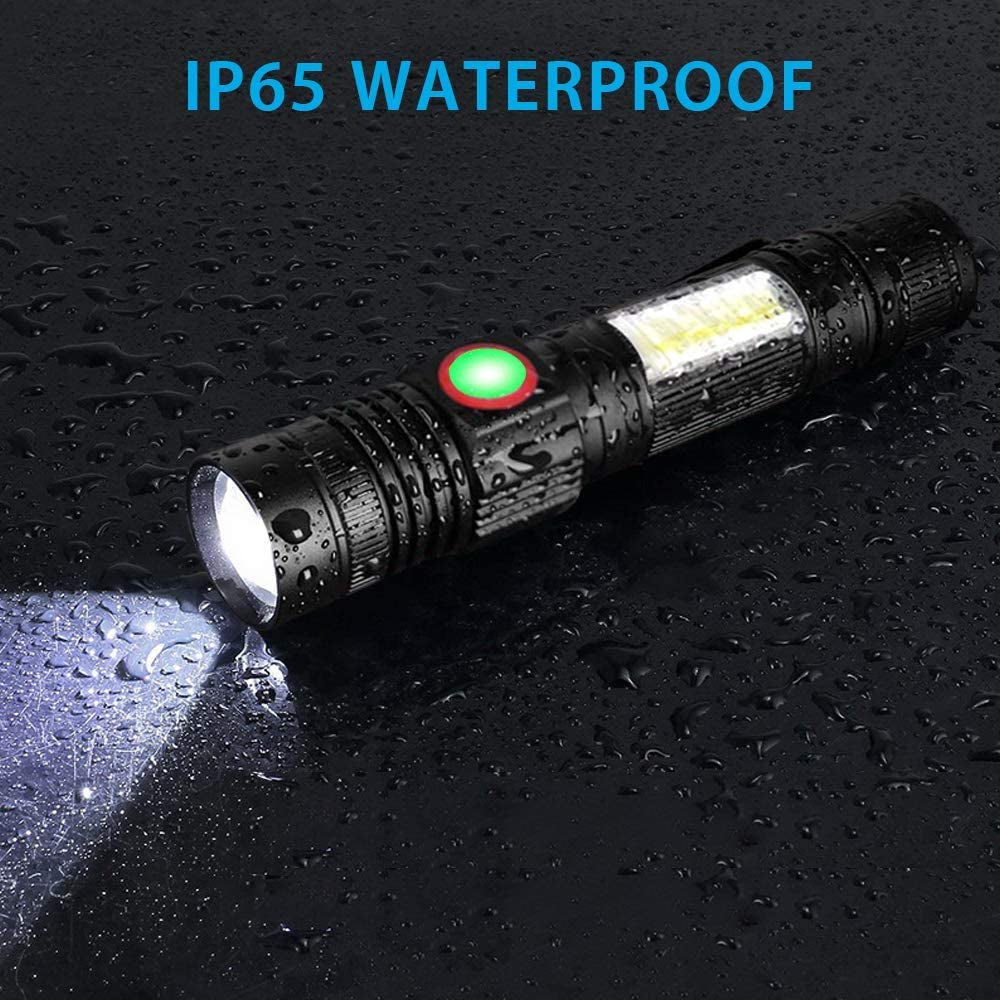 PowerBeam 2000 Tactical LED Flashlight with Rechargeable USB and Magnetic Feature